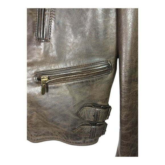 Belstaff Leather Lightling Fashion Jacket Blouson Size 42 Made in Italy NWT - Picture 3 of 11